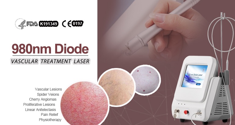 980nm diode laser vascular removal machine