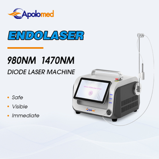 Newest Endolaser with Fiber 980+1470nm Laser Vascular Therapy Face Lifting Lipolysis Machine