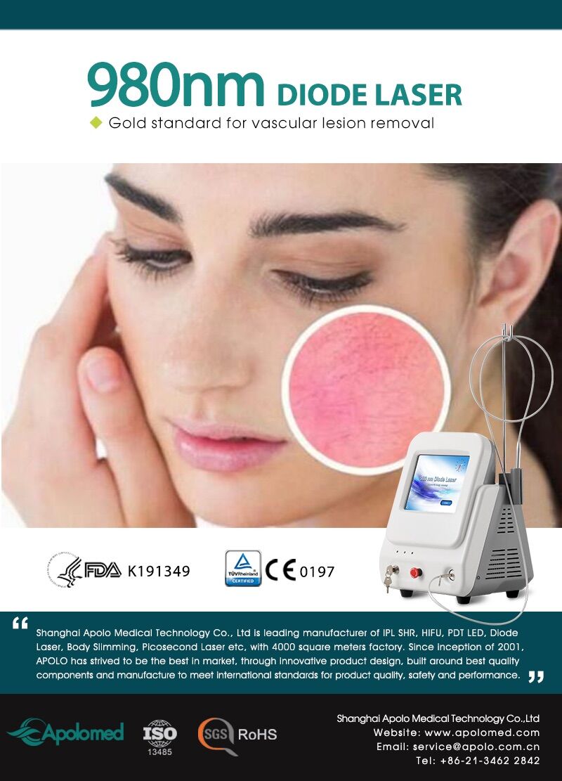 980nm diode laser vascular removal machine