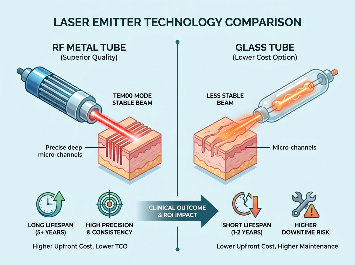 10600nm fractional CO2 laser system in a clinic