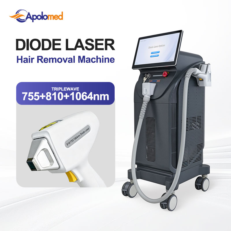 Vertical permanent laser hair removal fda approved 3 wavelength diode laser equipment